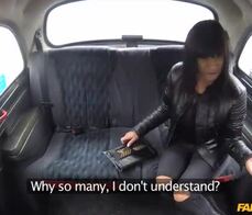 Saucy hot brunette gets fucked by a horny taxi driver