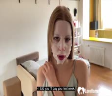 Paying for rent with her delicious body