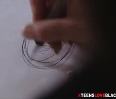 Brunette teen works her tight mouth over this BBC