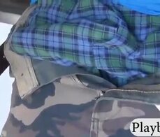 Sexy brunette babe railed for some money