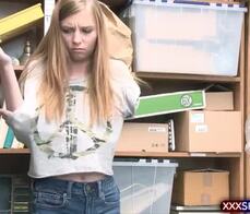 Cute blonde thief gets punish fucked