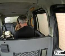 Busty passenger slammed by nasty driver