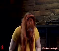 Curvy MILF suffers in bondage in different devices