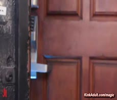 Ebony dominates blonde with her strapon cock