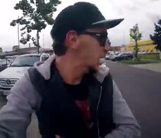 BUMS BUS - Tattooed german blonde Mia Gun gets fucked in van