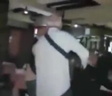 Hot girl blowjob and handjob in public restaurant