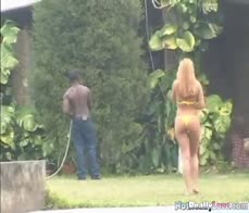 Cock whore ass fucked by big black cock