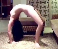 Flexible chinese girl posing