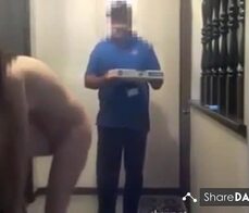 Delivery special: pizza with extra sausage!