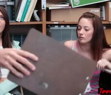 Two pretty teen thieves punish fucked by a LP officer