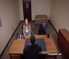 Principal records as she blows him nicely
