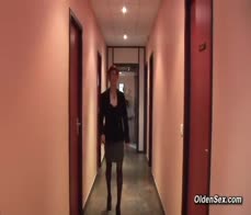 French business mature lady Katy Morlait fucked in her pussy in the storage room