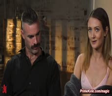 Slim bound beauty deep throat and pussy fucked