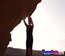 Posing naked outdoor makes petite latina Joy Lamore feel alive and sexy