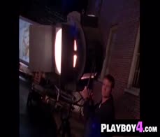 Big tits MILF model Victoria Silvstedt posed before babe posed in lingerie