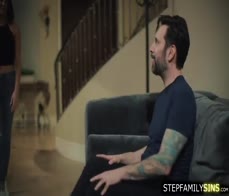 Brunette teen babe letting stepuncle lick and fuck her hard