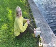 Blonde in the park wanted fresh cock