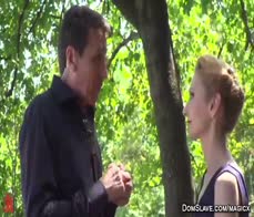 Attractive Luca Bella public disgraced and showcased