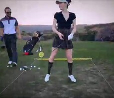  Golf lessons with a slut