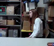 Irish redhead shoplifter teen chick gets punish fucked