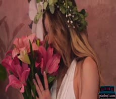 Petite blonde Playboy model Roxy Shaw shows all and looks amazing