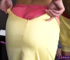 Slutty blonde wife having a quickie fuck with hubby