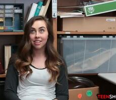 Teen thief tag teamed by security guards in the back office