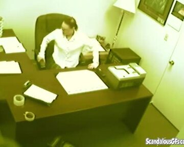 Masturbating Secretary Behind Desk - secretary fingering and masturbating pussy at office | Cumlouder.com