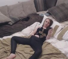 Masturbating while watching porn on phone