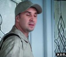 Computer technician finds hot wife in bed and gets with her