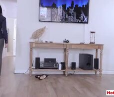 Spying on my busty MILF stepmom who fingering herself