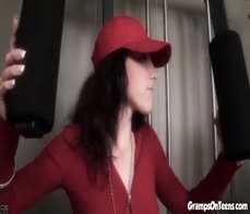 Old and Young Fuck in gym so hard by big dicks in tight cunt