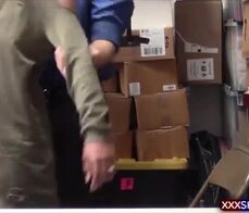 Ebony teen shoplifter got caught and fucked hard