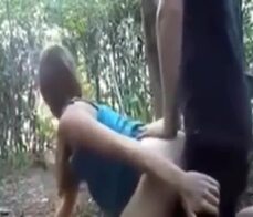 Girlfriend fucking in the forest