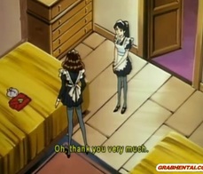 Masked observers watch the perverted show at the mansion