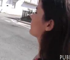 Huge boobs latina pounded in the park