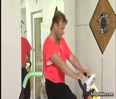 Busty redhead mature lady Marta M fuck in the gym