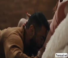 Ladyboy stepdaughter bareback fucks her stepdaddy