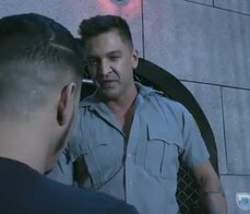 Dom Guard and Prisoner Anal Sex Sucking Cock Swallowing Cum