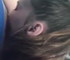 Chubby sucks in the car