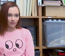 Redhead teen thief punish fucked by a security guard