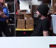 Frustrated MILF LP officer orders a suspect to fuck her