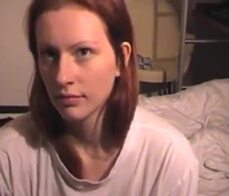 Natascha's first facial in front of a cam