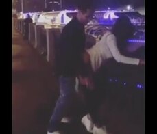 Russian couple fuck on the street