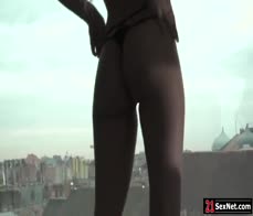 Busty latina teasing bf stripping naked and gets ass fucked