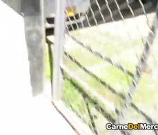 CARNE DEL MERCADO - Columbian brunette Andrea Gaviria gets hardcore sex indoors