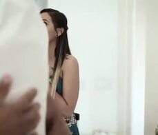 BBC daddy fucks his skinny daughter in laws tight pussy