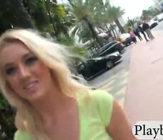 Blondie babe twat railed by stranger guy
