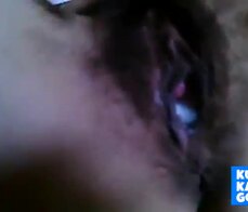 Creampied hairy pussy