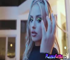 Petite naked inked blondie Anna Claire Clouds posing in sexy long boots